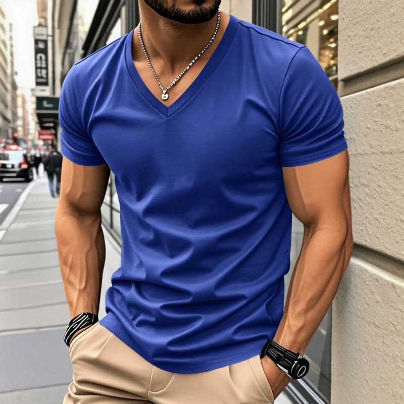 V NECK TEE FOR MEN