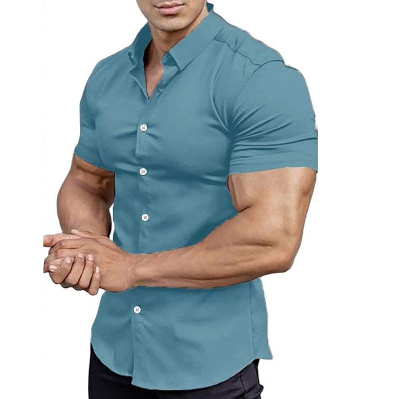 SOLID COLOR SHIRT FOR MEN