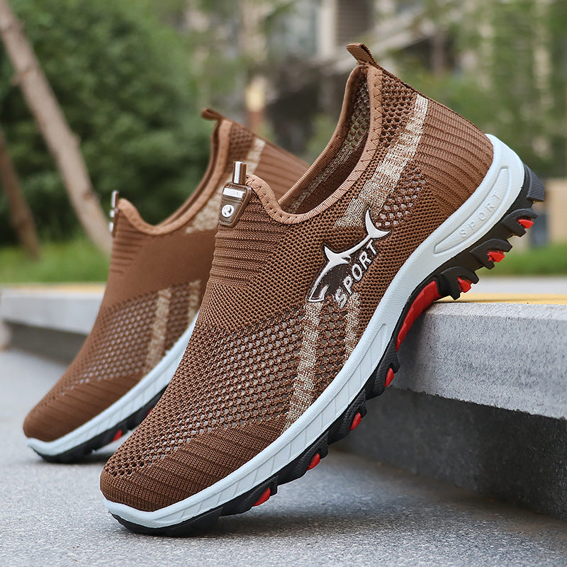 MESH SLIP-ON SNEAKERS FOR MEN