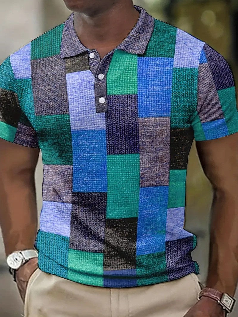 CHECKERED POLO SHIRT FOR MEN