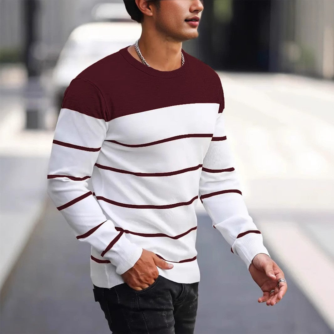 STRIPED KNIT SWEATER FOR MEN