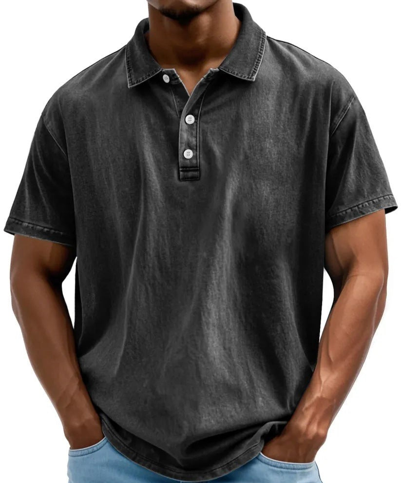 WASHED POLO SHIRT FOR MEN