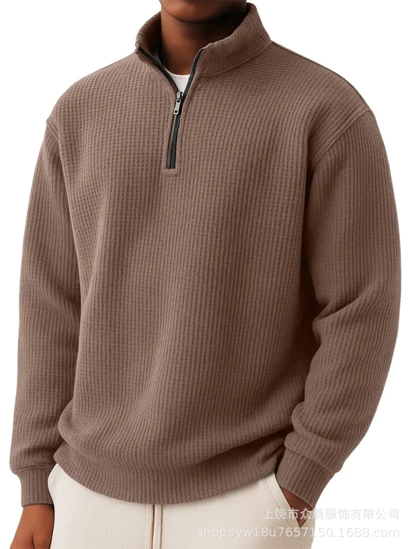 QUARTER ZIP KNIT SWEATER FOR MEN