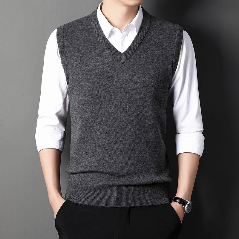 V-NECK SWEATER VEST FOR MEN