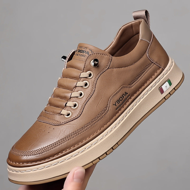 LEATHER CUSHIONED SNEAKERS FOR MEN