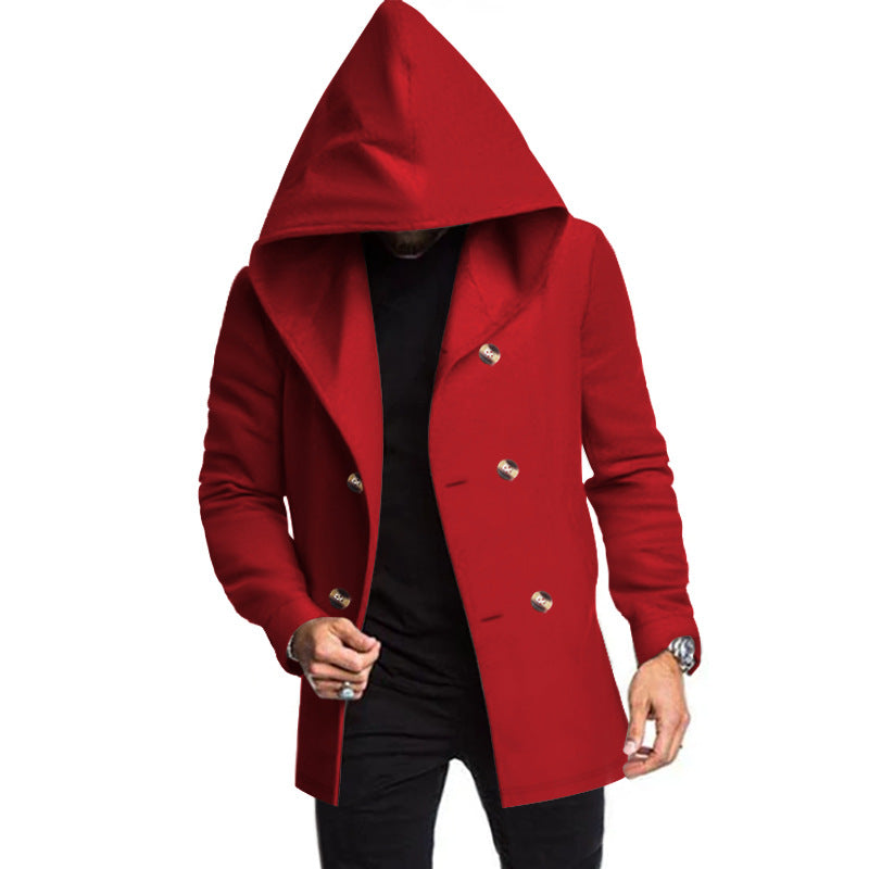 TWEED HOODED COAT FOR MEN