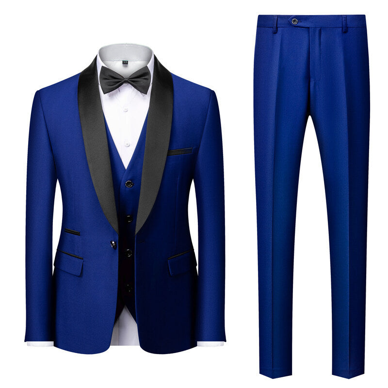 SLIM FIT THREE-PIECE SUIT FOR MEN