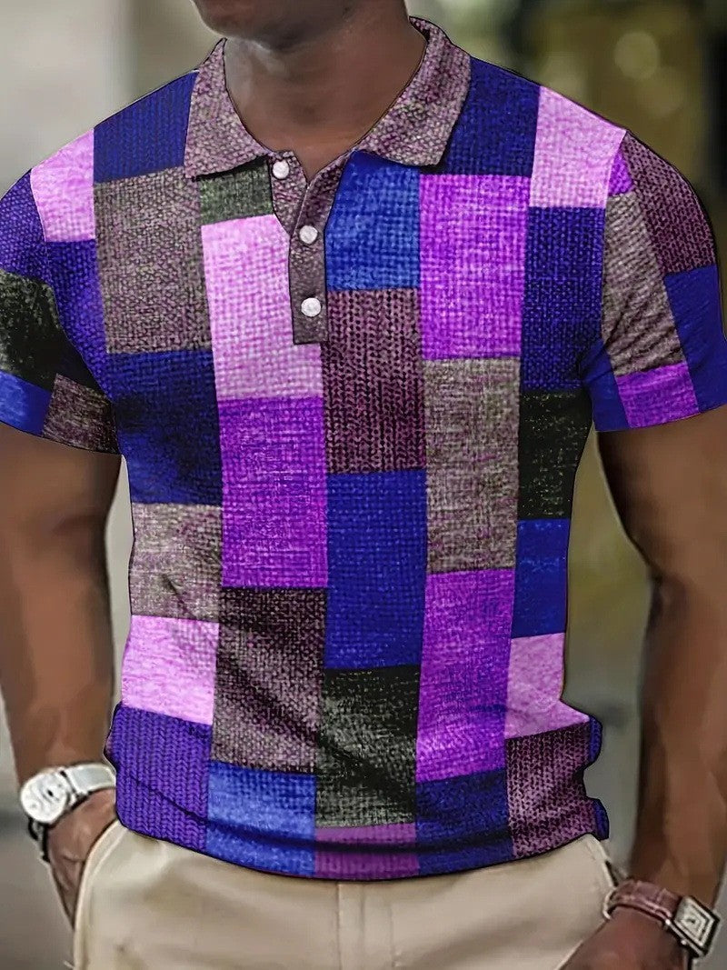 CHECKERED POLO SHIRT FOR MEN