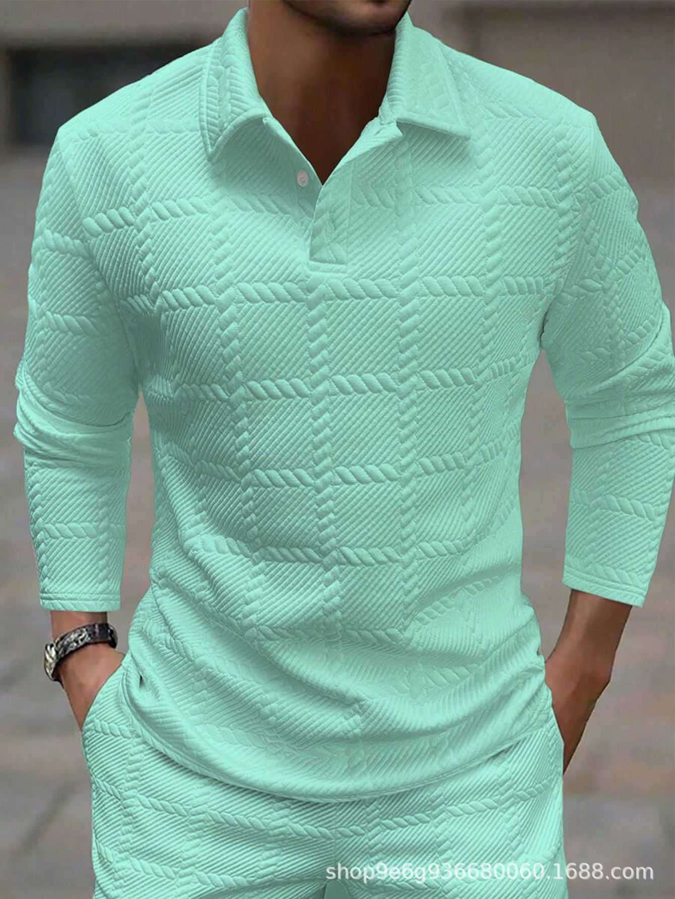 JACQUARD POLO SHIRT FOR MEN
