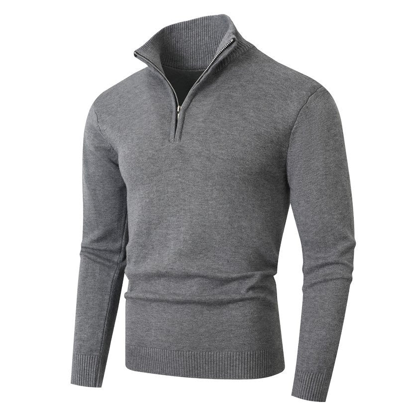 HALF ZIP KNIT SWEATER FOR MEN