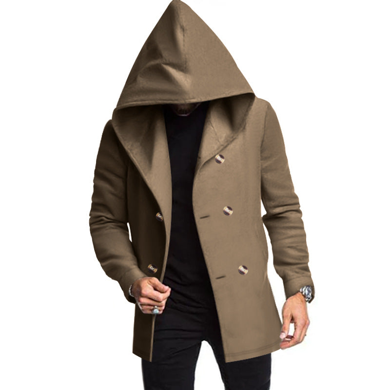 TWEED HOODED COAT FOR MEN