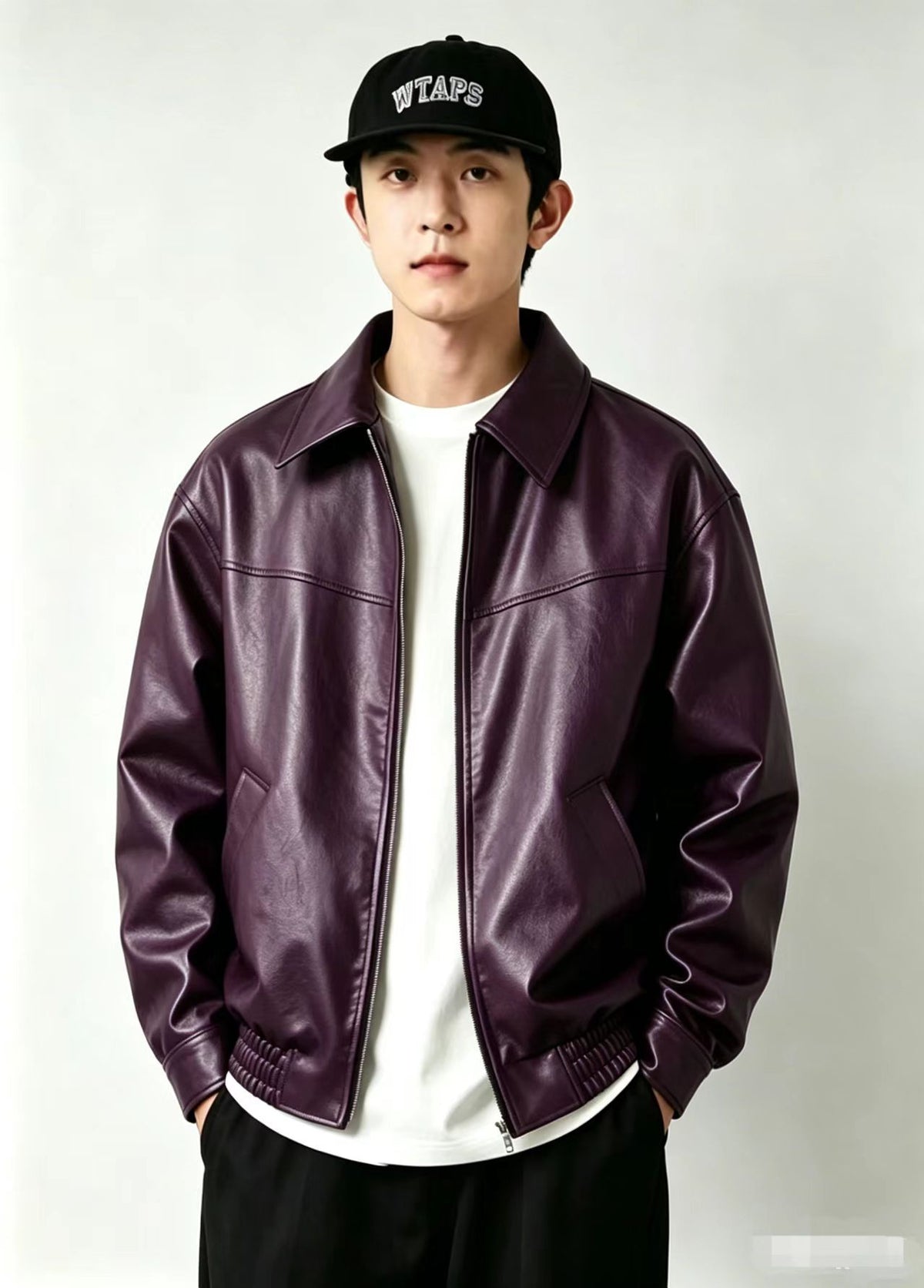 LEATHER EFFECT JACKET FOR MEN