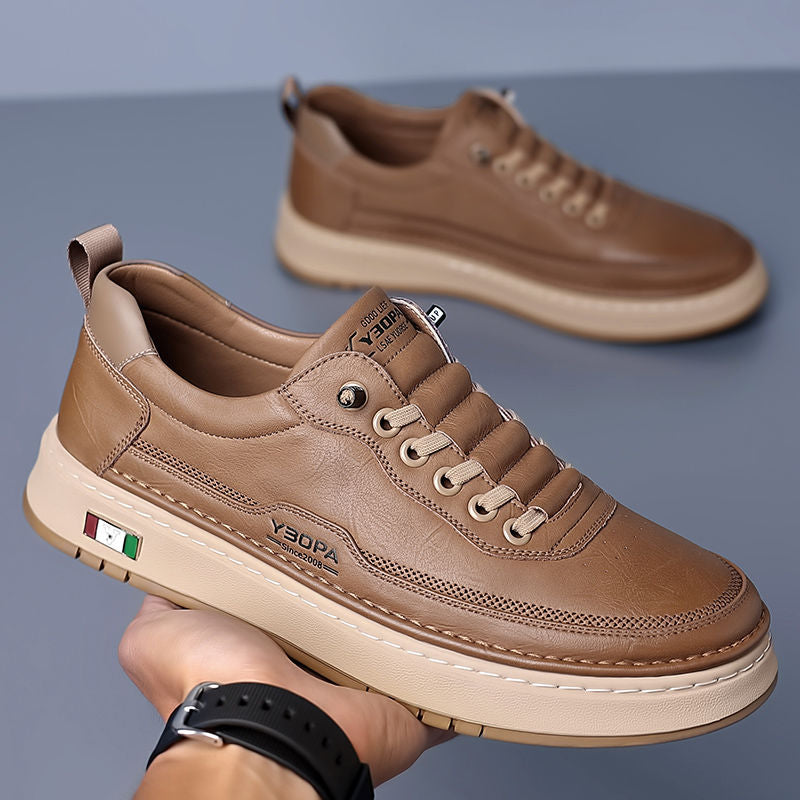 LEATHER CUSHIONED SNEAKERS FOR MEN