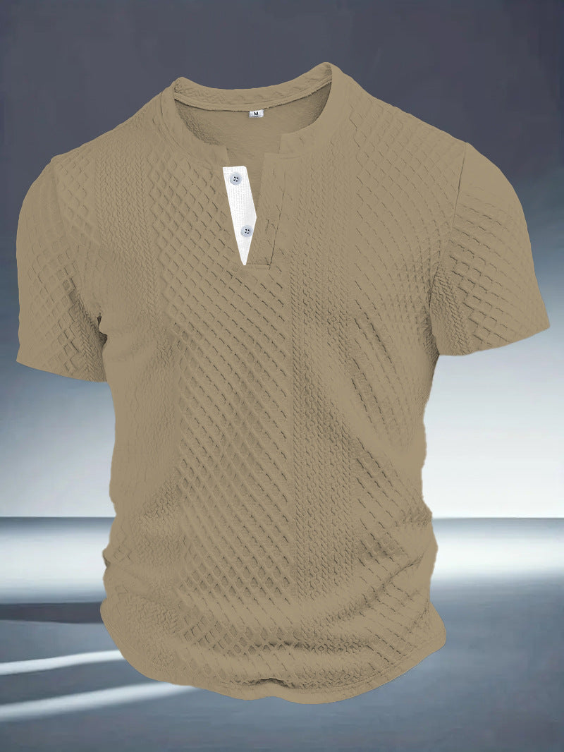 COLOUR BLOCK KNIT SHIRT FOR MEN