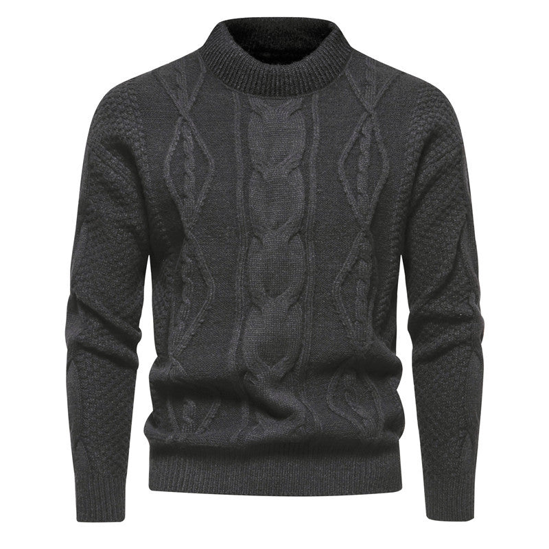 CABLE KNIT CREW NECK SWEATER FOR MEN