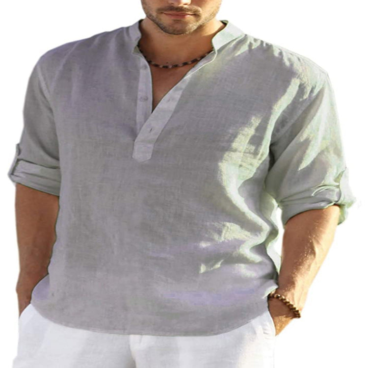 STAND COLLAR SHIRT FOR MEN