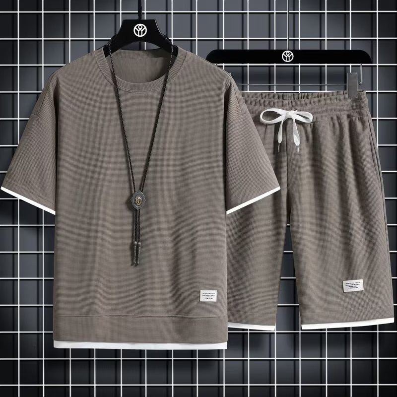 WAFFLE KNIT SET FOR MEN