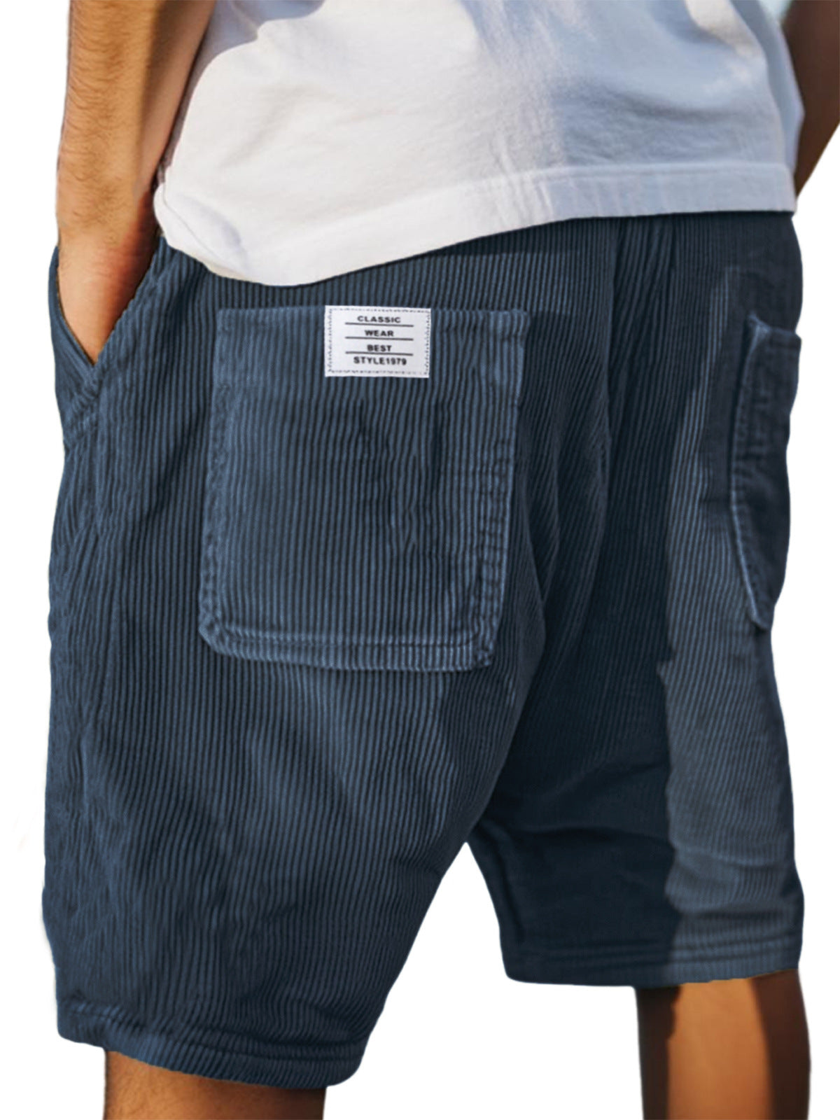 RELAXED VELVET SHORTS FOR MEN