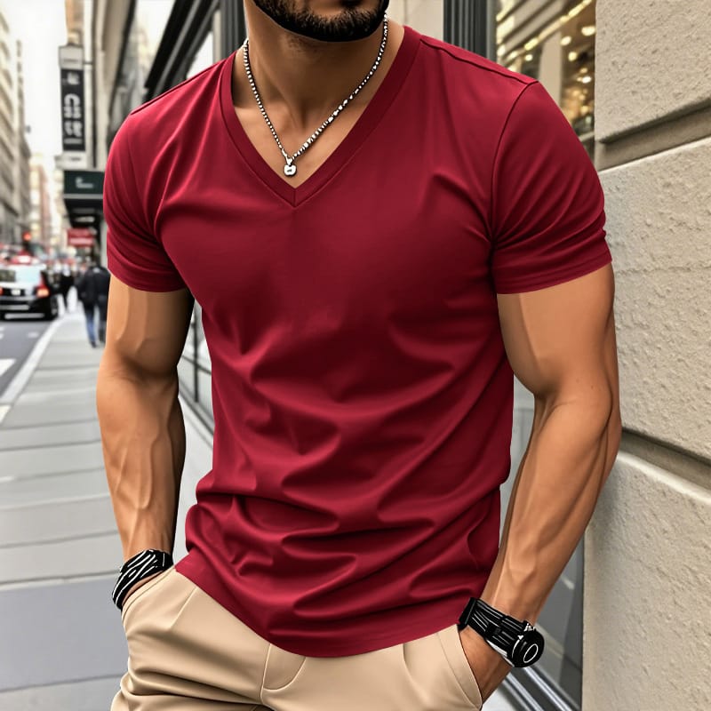 V NECK TEE FOR MEN