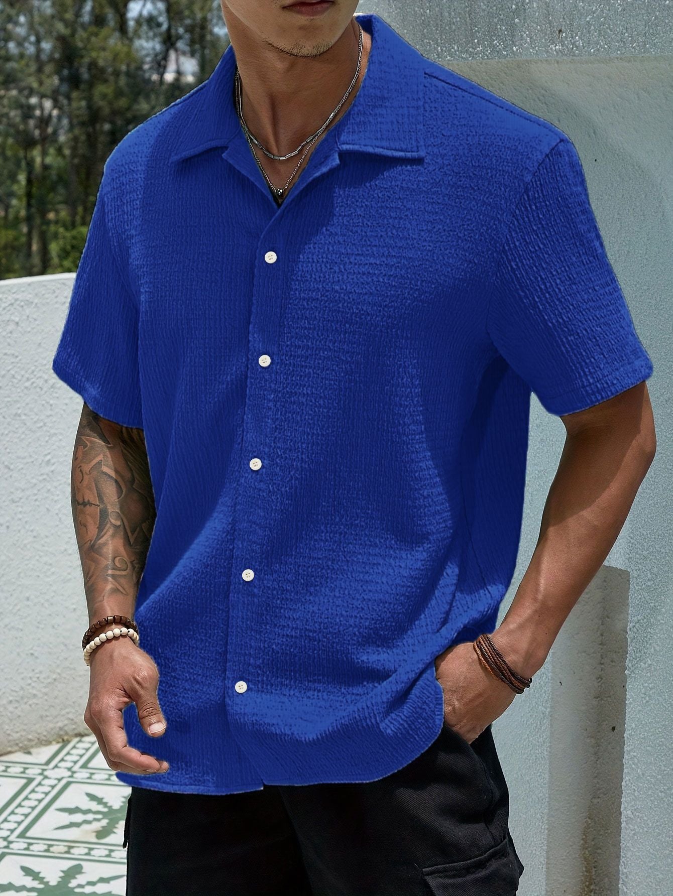 SEMI-SHEER SUMMER SHIRT FOR MEN