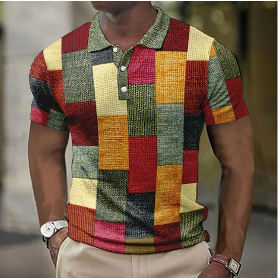 CHECKERED POLO SHIRT FOR MEN