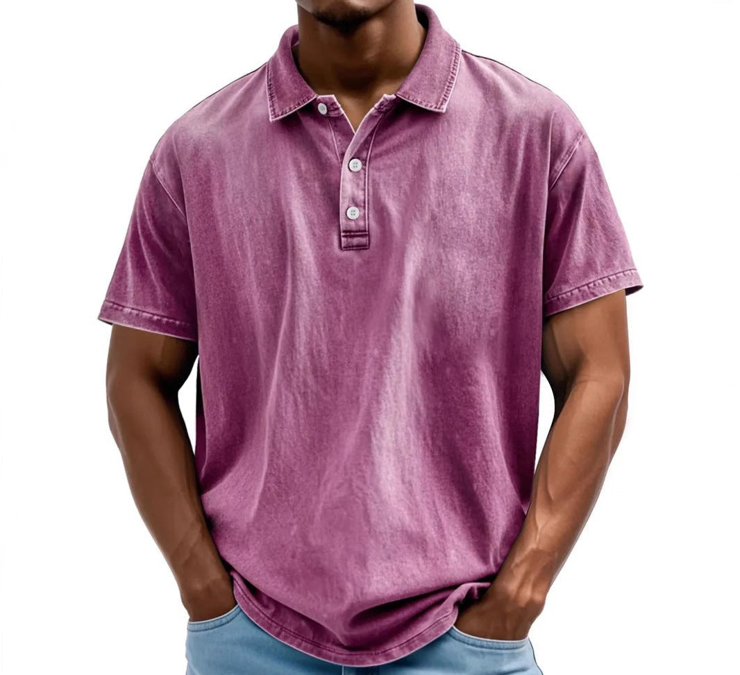 WASHED POLO SHIRT FOR MEN