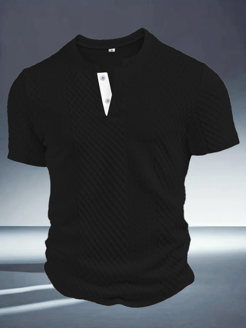 COLOUR BLOCK KNIT SHIRT FOR MEN