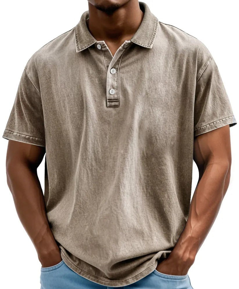 WASHED POLO SHIRT FOR MEN