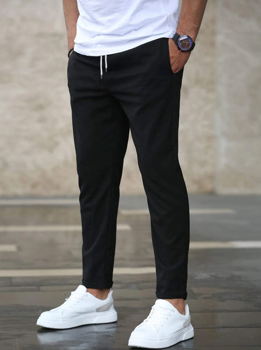 COTTON TWILL TROUSERS FOR MEN