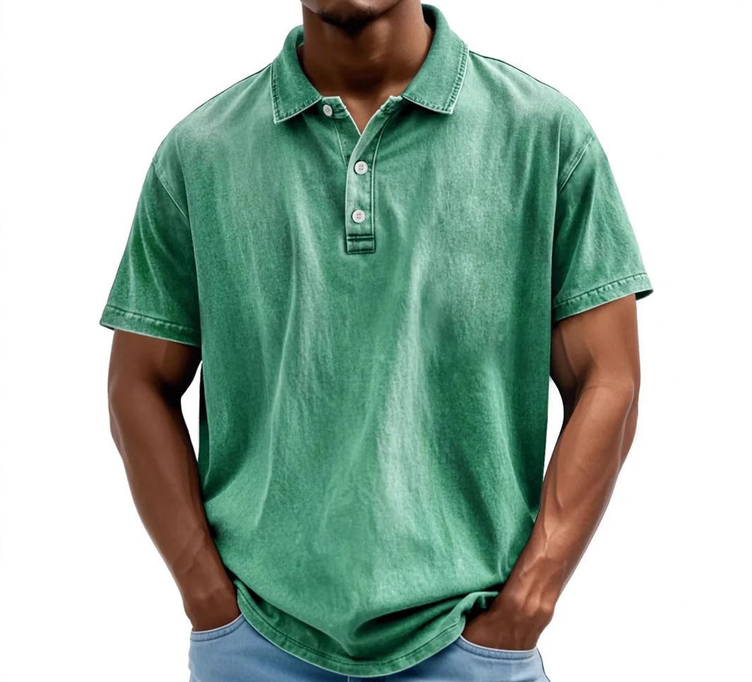 WASHED POLO SHIRT FOR MEN