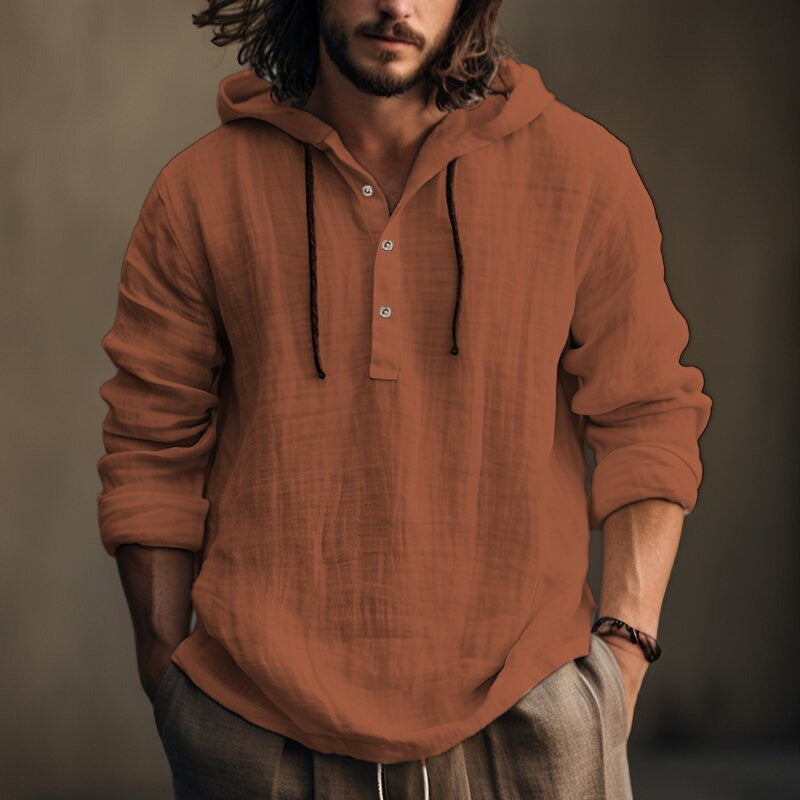 RELAXED HENLEY SHIRT FOR MEN