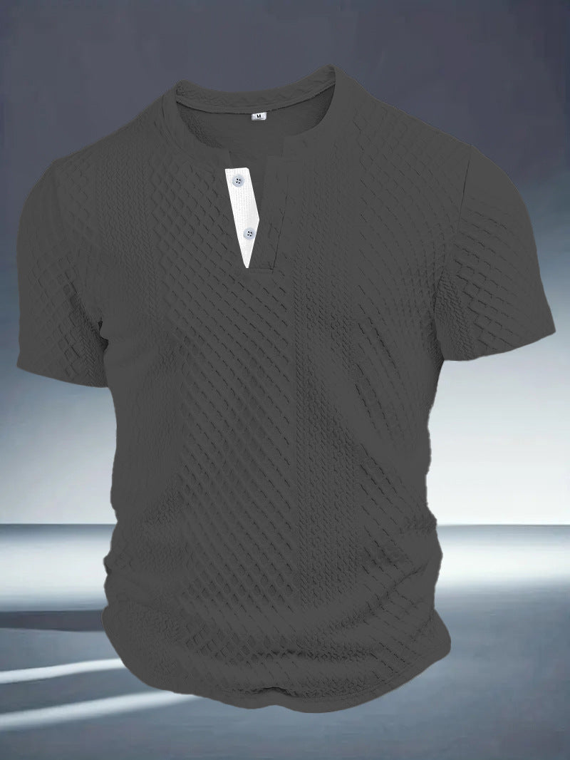 COLOUR BLOCK KNIT SHIRT FOR MEN