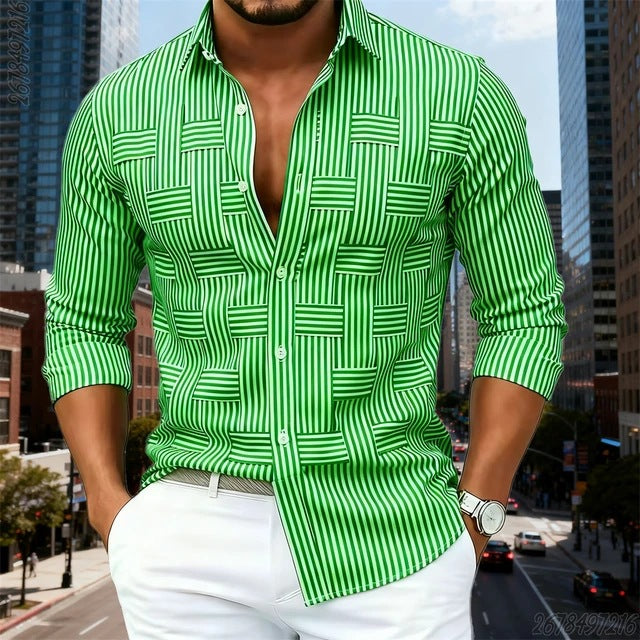 VINTAGE STRIPED SHIRT FOR MEN