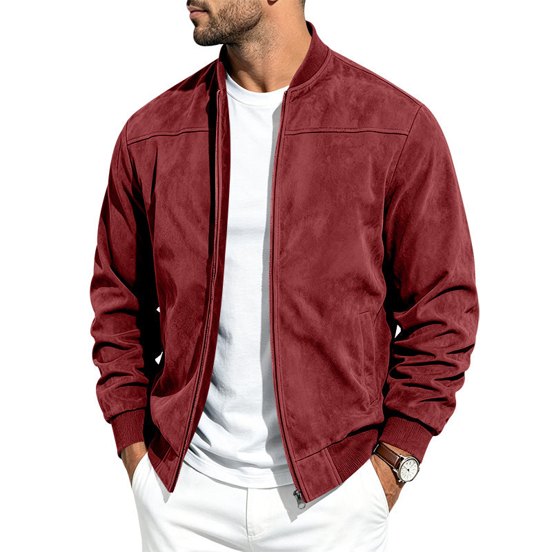 SUEDE BOMBER JACKET FOR MEN