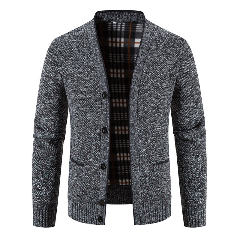 FLEECE KNIT CARDIGAN FOR MEN