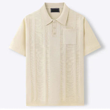 SLEEK TEXTURED POLO SHIRT FOR MEN