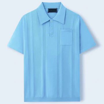 SLEEK TEXTURED POLO SHIRT FOR MEN