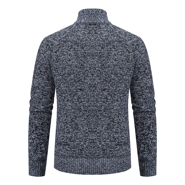 KNIT ZIP COLLAR SWEATER FOR MEN
