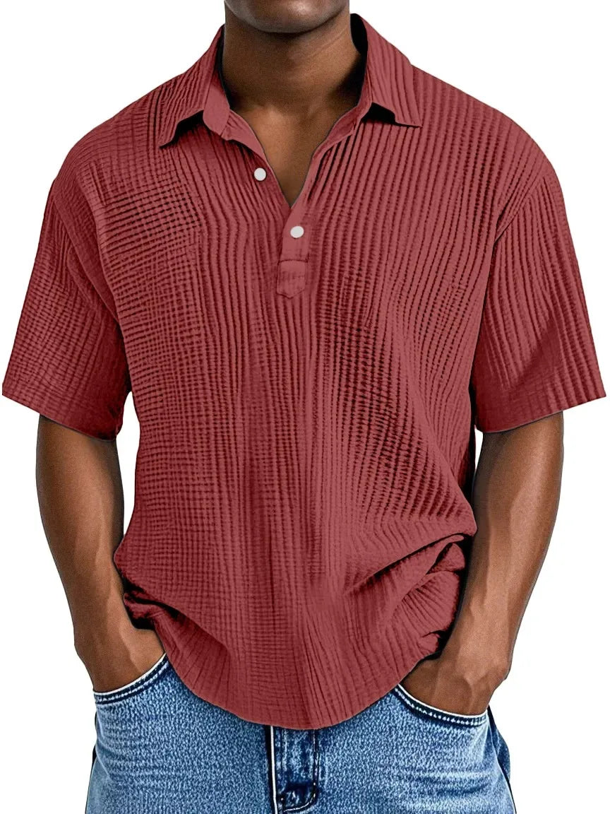 TEXTURED RETRO SUMMER SHIRT FOR MEN