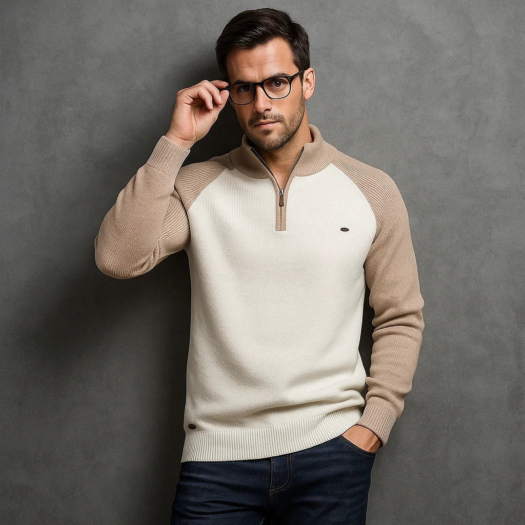 WENTWORTH LONDON | QUARTER ZIP PULLOVER FOR MEN