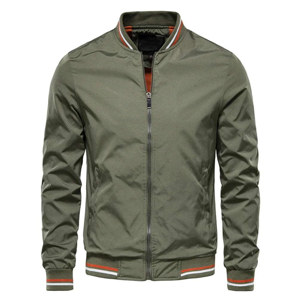 CONTRAST BOMBER JACKET FOR MEN