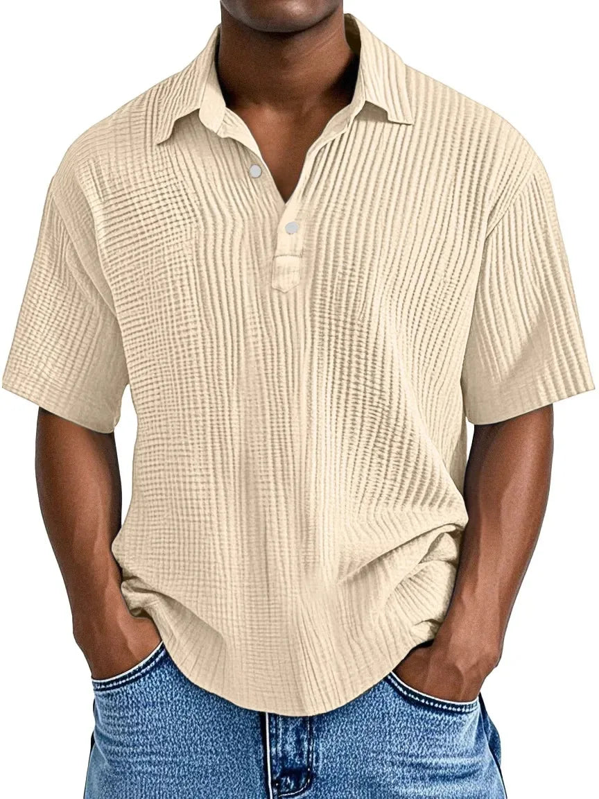 TEXTURED RETRO SUMMER SHIRT FOR MEN