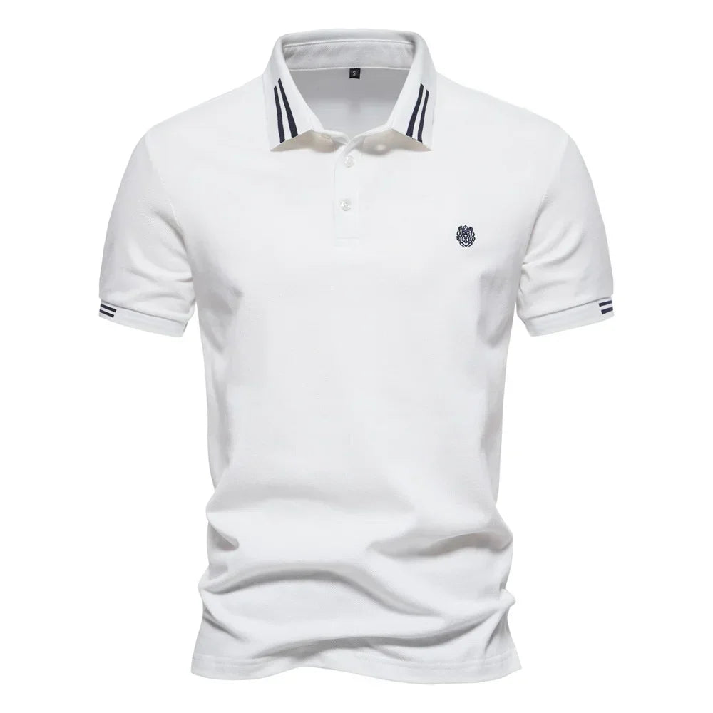 CONTRAST PIQUE POLO FOR MEN