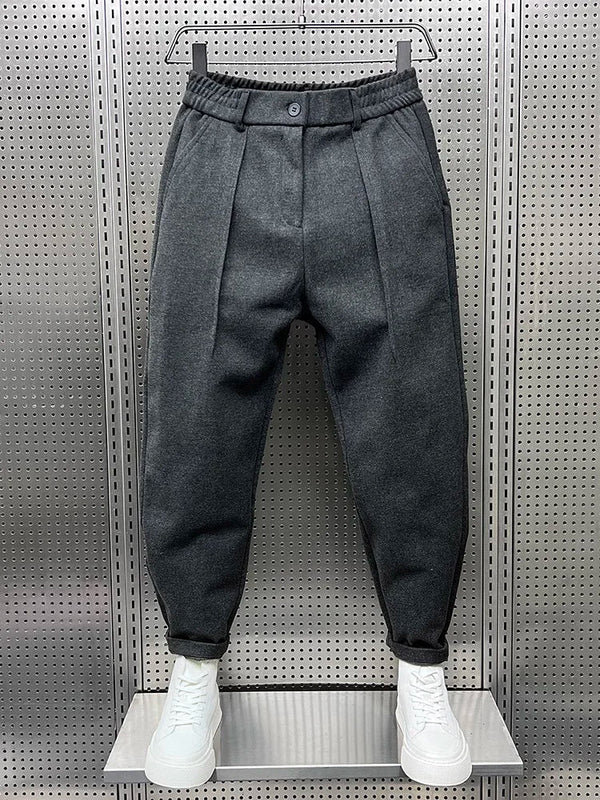 SLIM MELANGE TROUSERS FOR MEN
