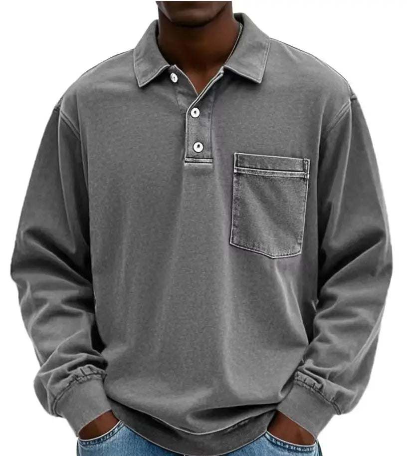 CLASSIC LONG SLEEVE POLO SHIRT FOR MEN