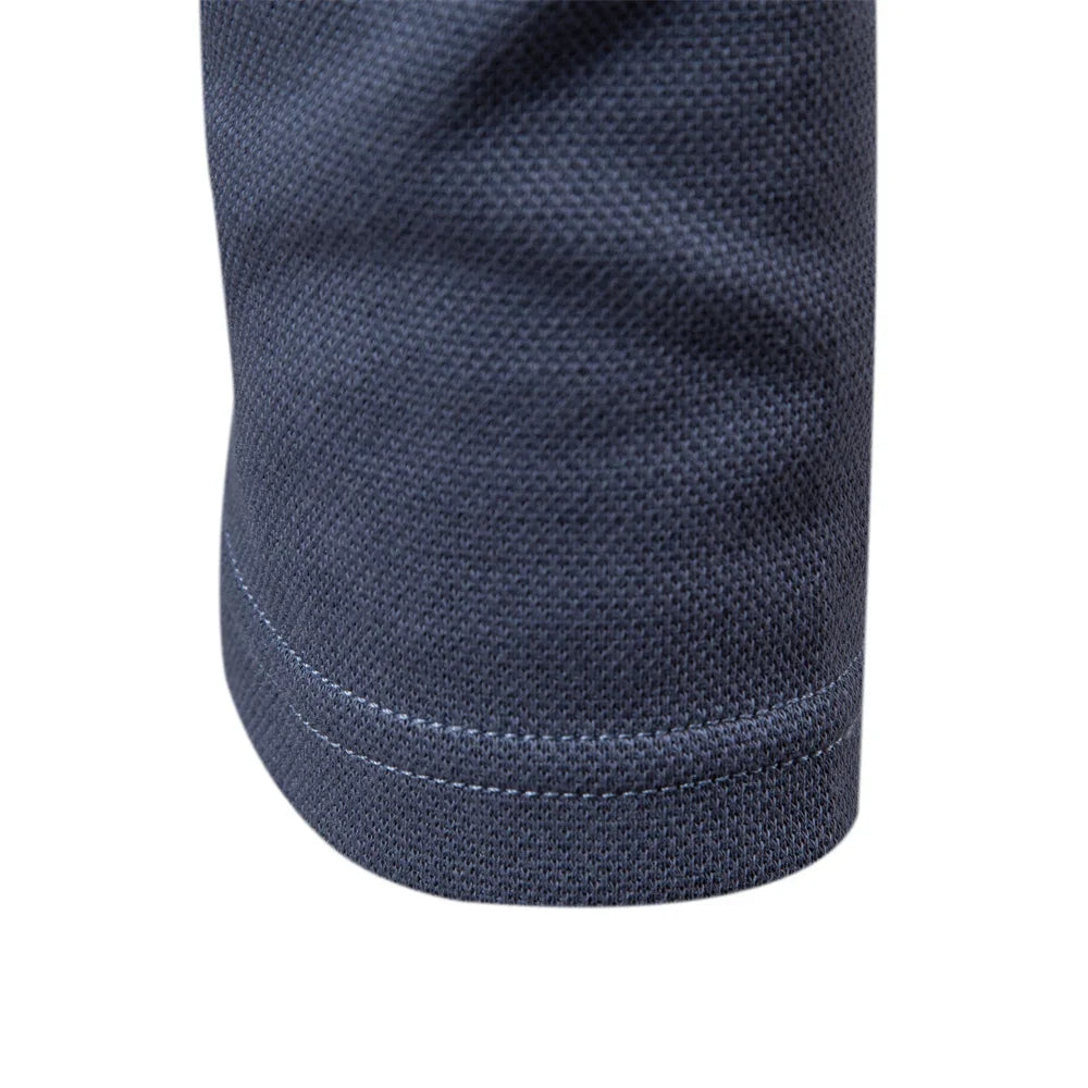 LONG SLEEVE COTTON POLO FOR MEN