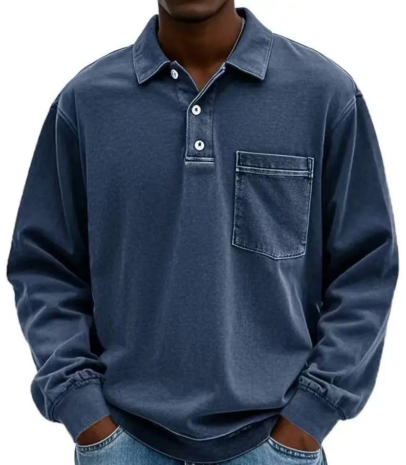 CLASSIC LONG SLEEVE POLO SHIRT FOR MEN