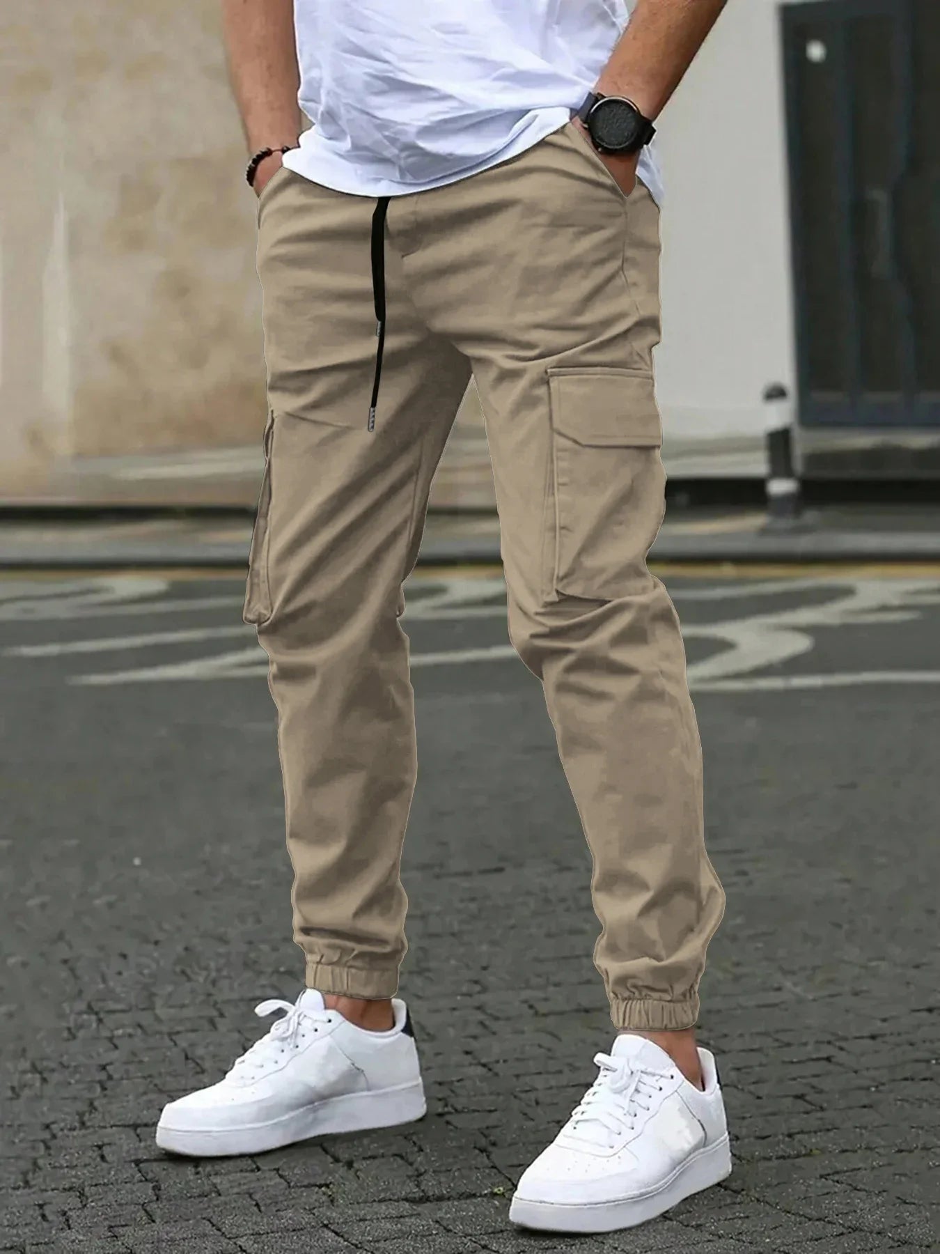 SLIM CARGO TROUSERS FOR MEN
