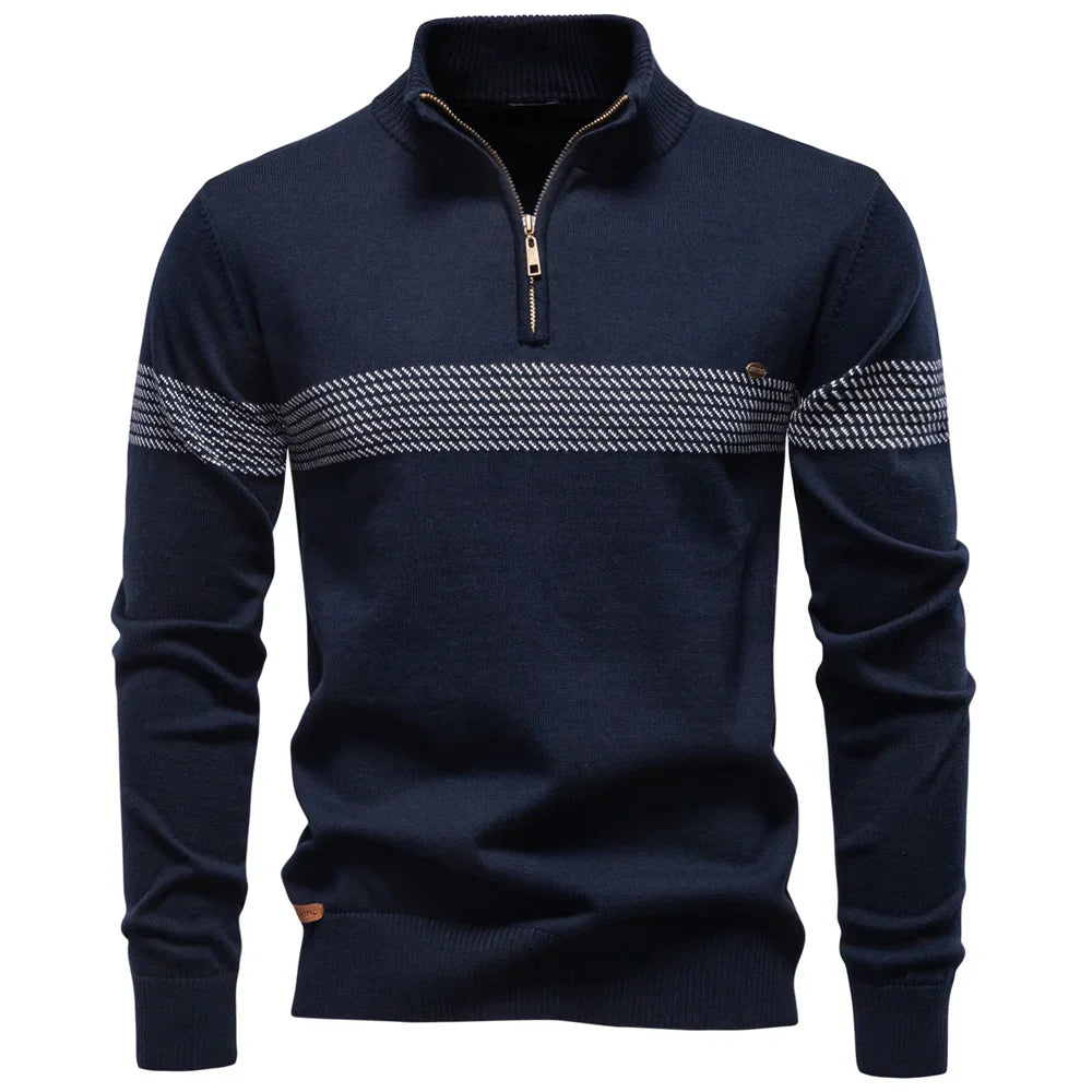 WENTWORTH LONDON | CLASSIC HALF-ZIP KNIT PULLOVER FOR MEN