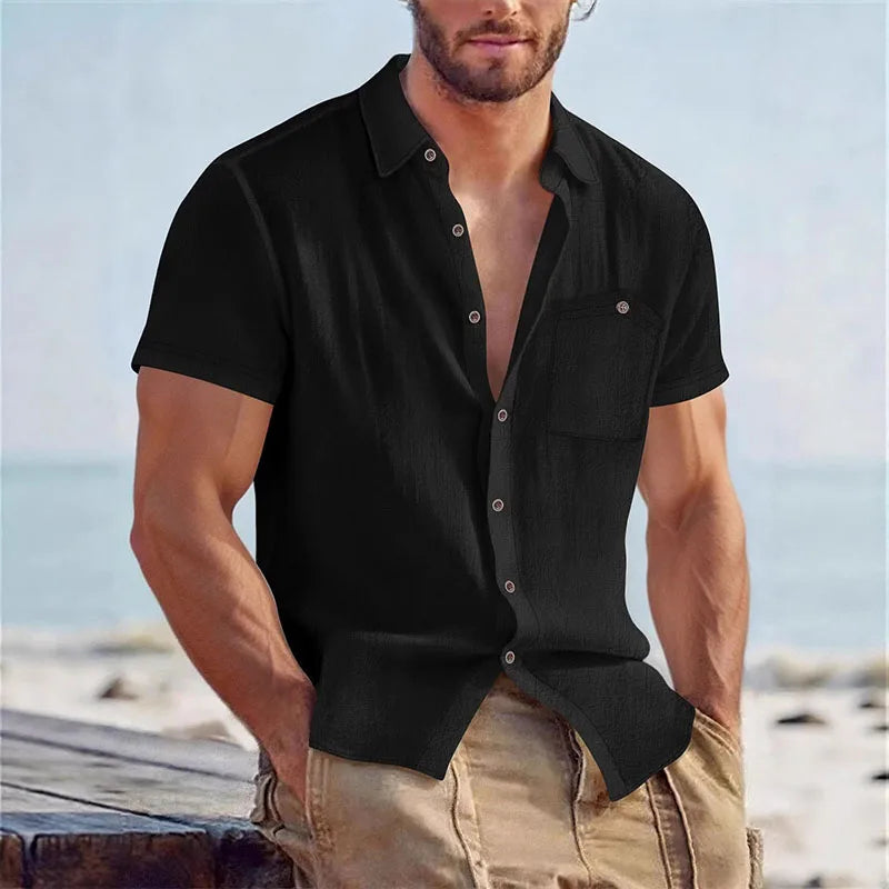 BUTTON-UP SUMMER SHIRT FOR MEN